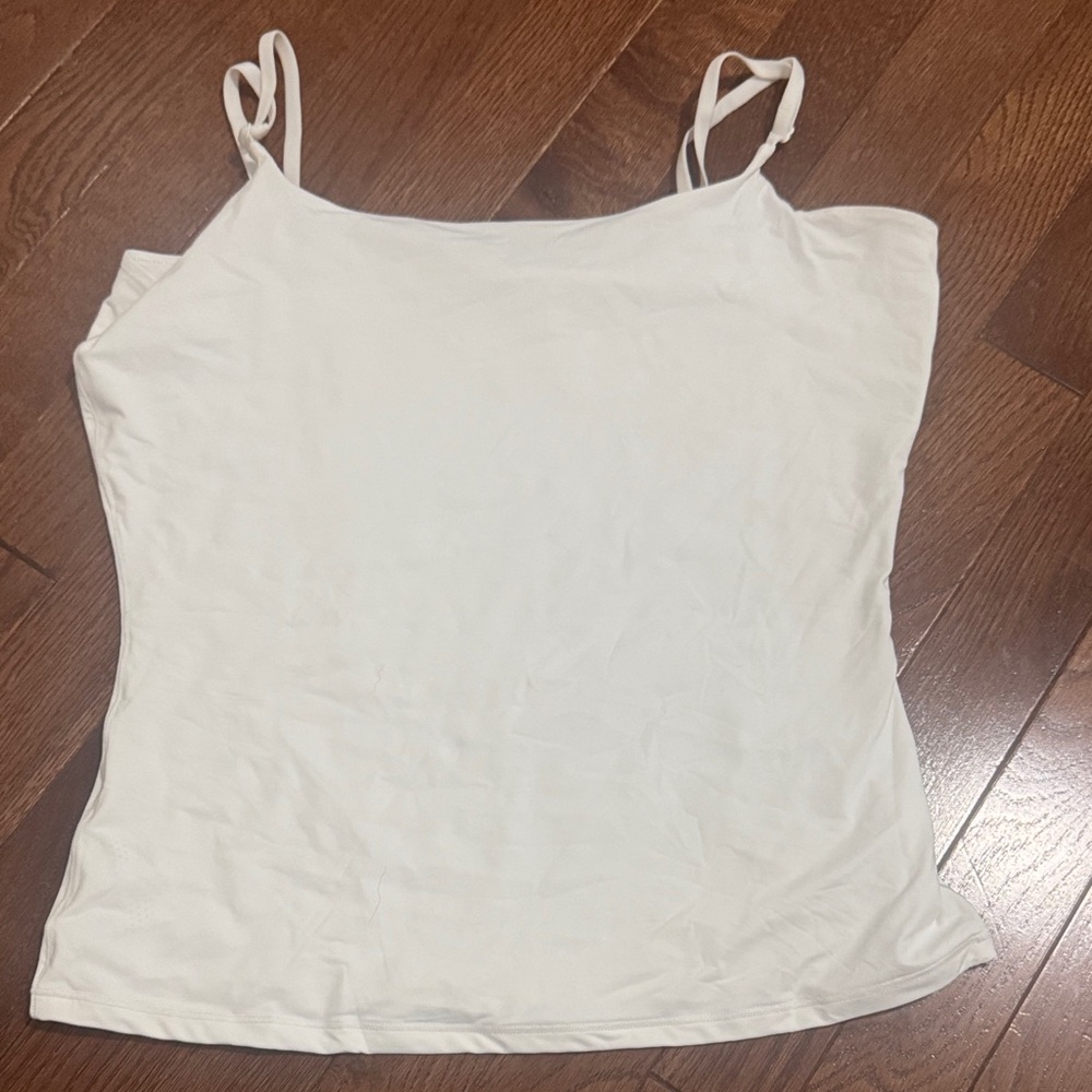 Women's White double lined tank top